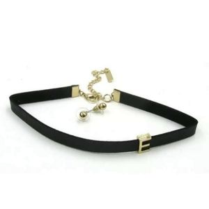 New Black Velvet E Chocker Necklace & Earrings Set.